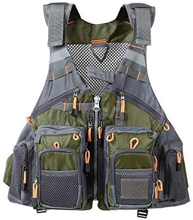 Fly Fishing Vest Fishing Safety Life Jacket for Swimming Sailing Boating Kayak Floating Multifunction Breathable Backpack for Men and Women Kayak Vest Swim Vest