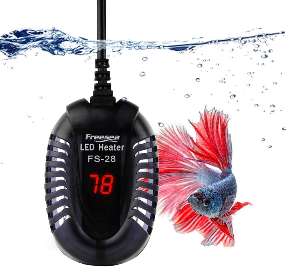 FREESEA Aquarium Fish Tank Heater: 100W Small Submersible Turtle Heater with Adjustable Temperature External Controller for Betta | Saltwater | Freshwater | 10-20 Gallon