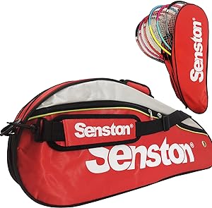 Senston Tennis/Badminton Racket Bag,Single Shoulder Racket Bag 6 Racquet Bag,Waterproof And Dustproof.