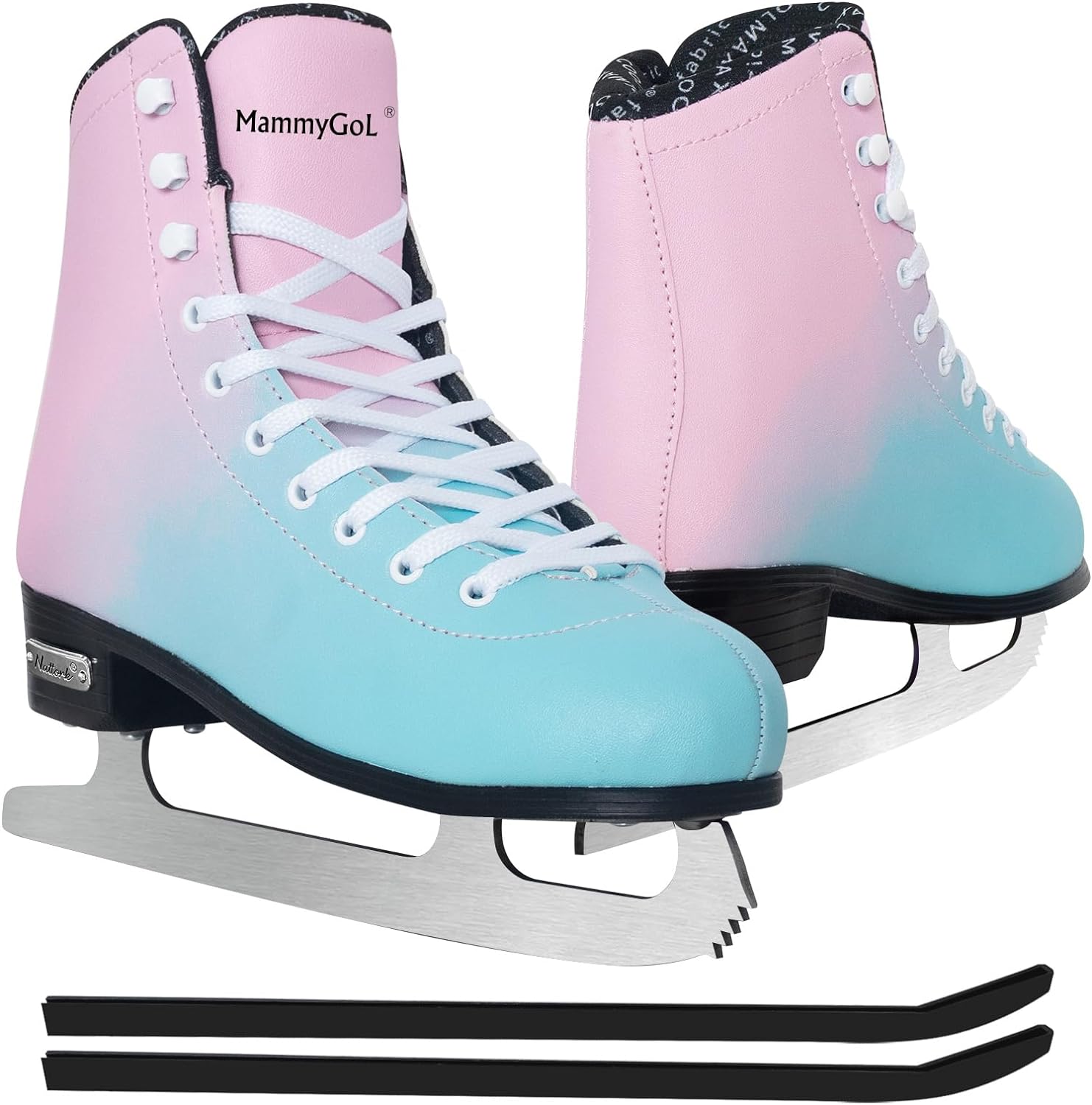 MammyGol Womens/Misses/Girls Lace up Light Support Ice Figure Skates Women Size 6 7 8 9 10 11 12