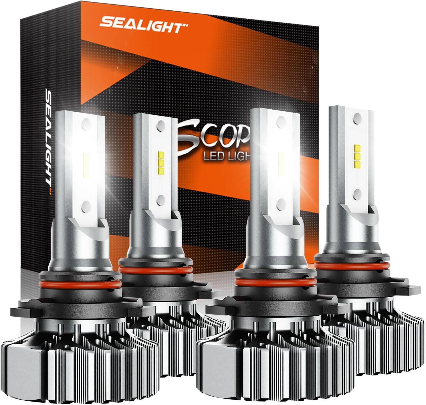 SEALIGHT 9005/HB3 9006/HB4 Light Bulbs Combo, Super Bright Dual Beam, Plug and Play, Fanless Light, Non-Polarity, Fog Bulbs, Powersports Accessory Lights, Pack of 4