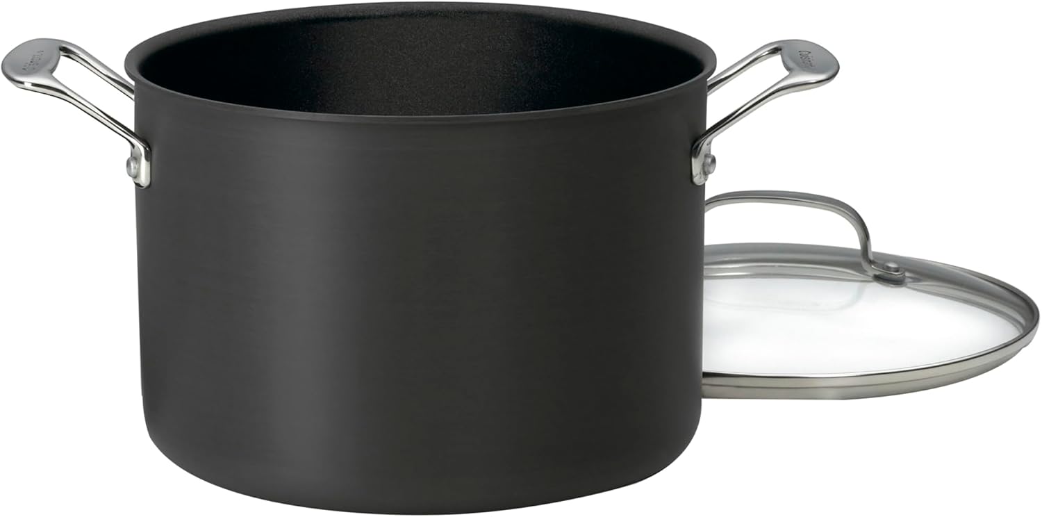 Cuisinart Chef' Classic Nonstick Hard-Anodized 8-Quart Stockpot with Lid,Black