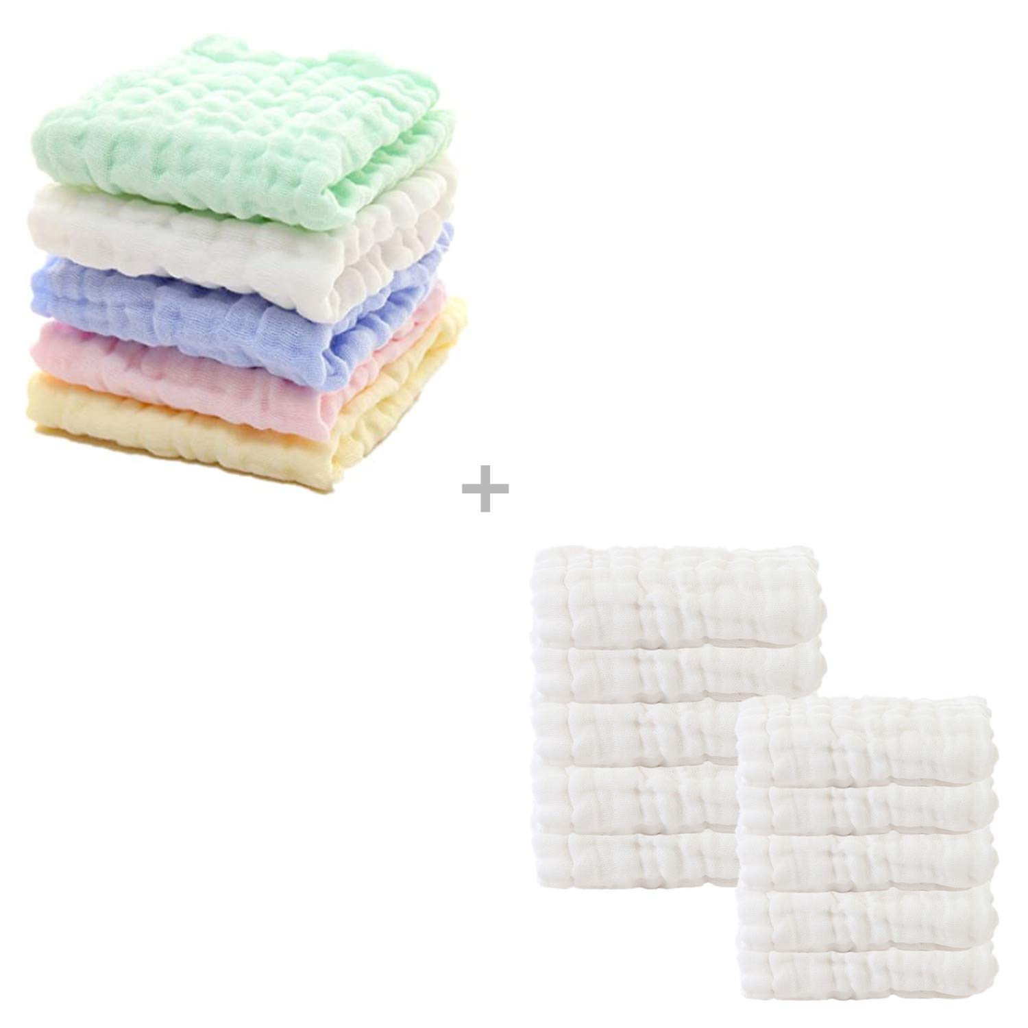 MUKIN Baby Washcloths (15Pack)