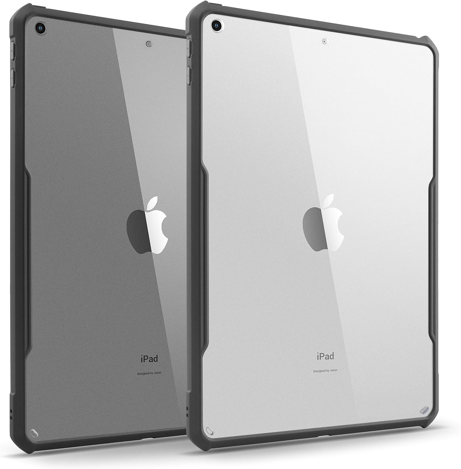 TineeOwl iPad 9/8/7 (10.2-Inch, 2021/2020/2019 Model, 9th / 8th / 7th Generation) Ultra Slim Clear Case, Flexible TPU, Lightweight, Thin (Black)