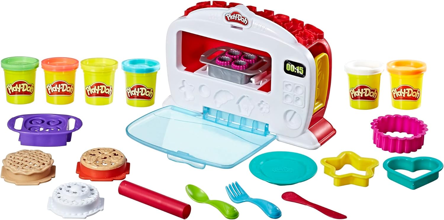 Play-Doh Kitchen Creations Magical Oven Play Food Set for Kids 3 Years and Up with Lights, Sounds, and 6 Colors (Amazon Exclusive)