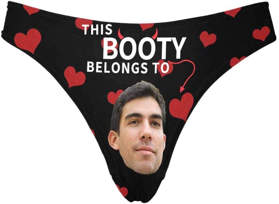 Custom Face This Booty Belongs to Me Women' Novelty Underwear Thongs Panty