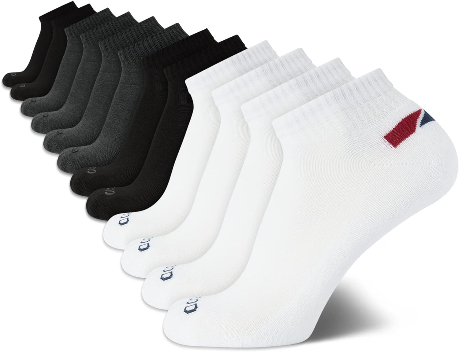 IZOD Men' Athletic Socks - Performance Cushion Quarter Socks (10 or 12 Pack)