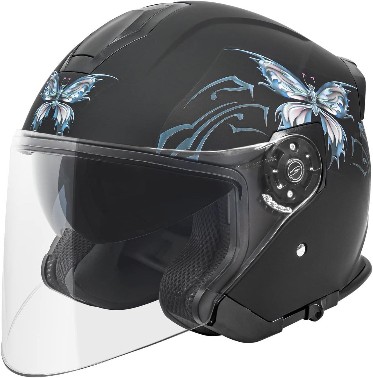 VCAN V88 3/4 Open Face Motorcycle Scooter Helmet ECE & DOT Approved