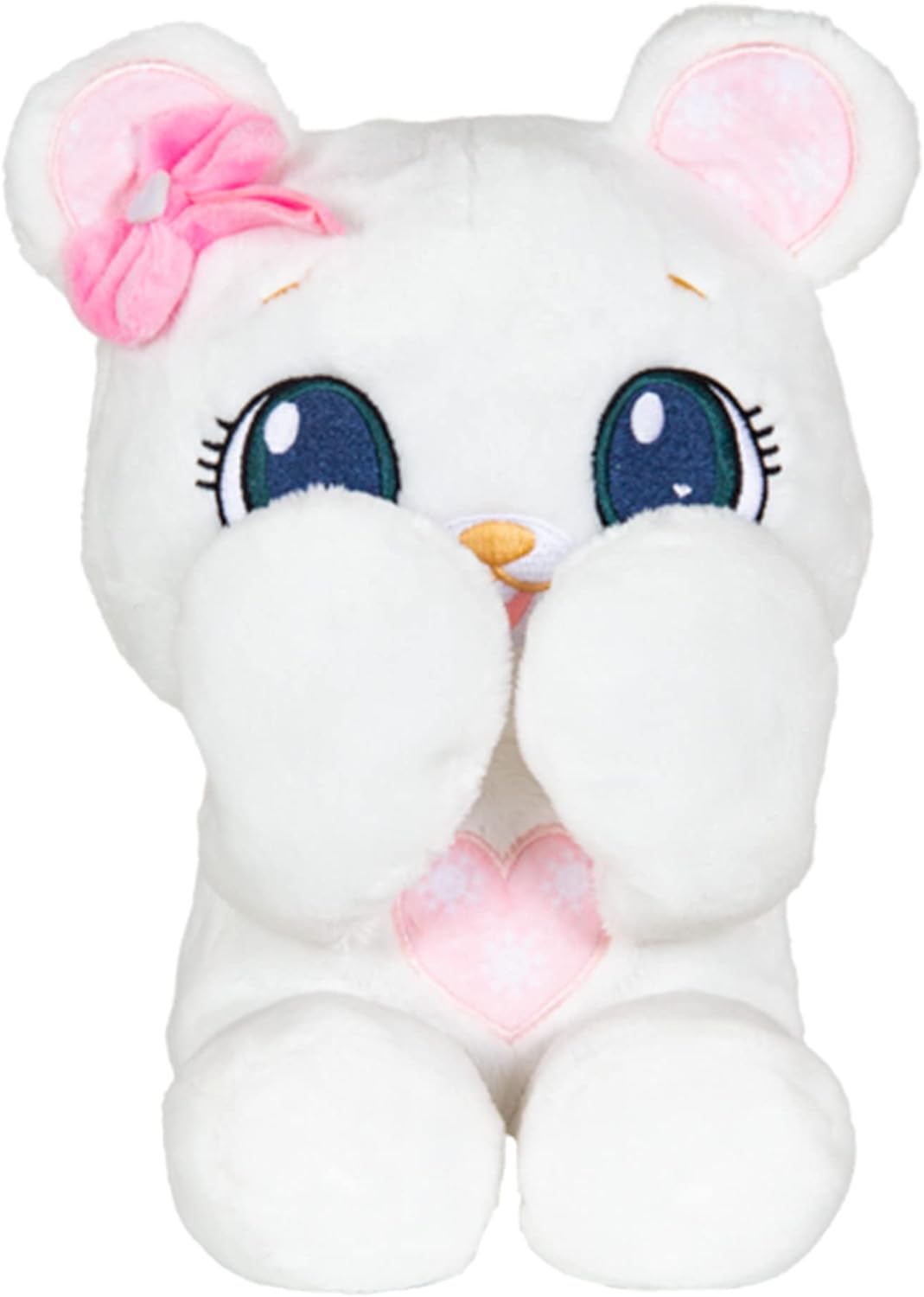 Peek-A-Boo Bear Plush - Stuffed Animal, White Bear Plush Doll - Great Gift for Kids Ages 1-3