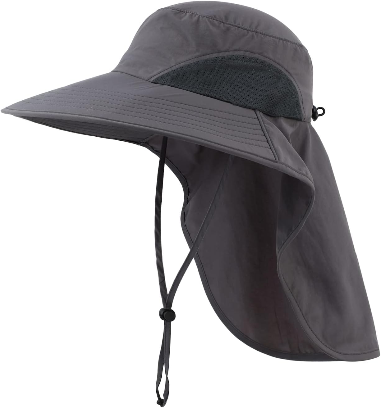 Home Prefer Outdoor UPF50  Sun Hat Wide Brim Mesh Fishing Hat with Neck Flap