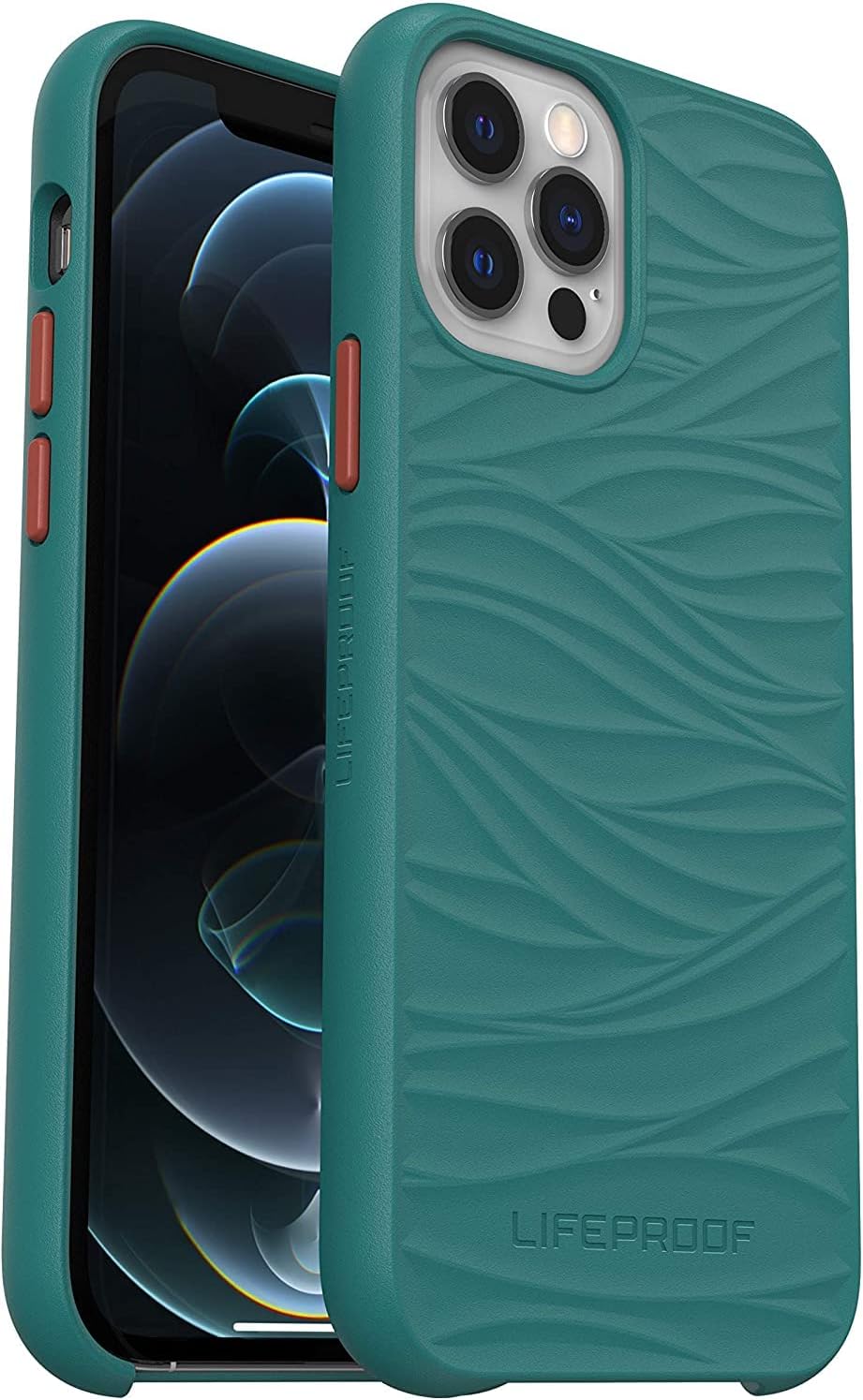 LifeProof Wake Case for iPhone 12 / iPhone 12 Pro, Shockproof, Drop proof to 2 Meters, Protective Thin Case, Sustainably made from Recycled Ocean Plastic, Teal