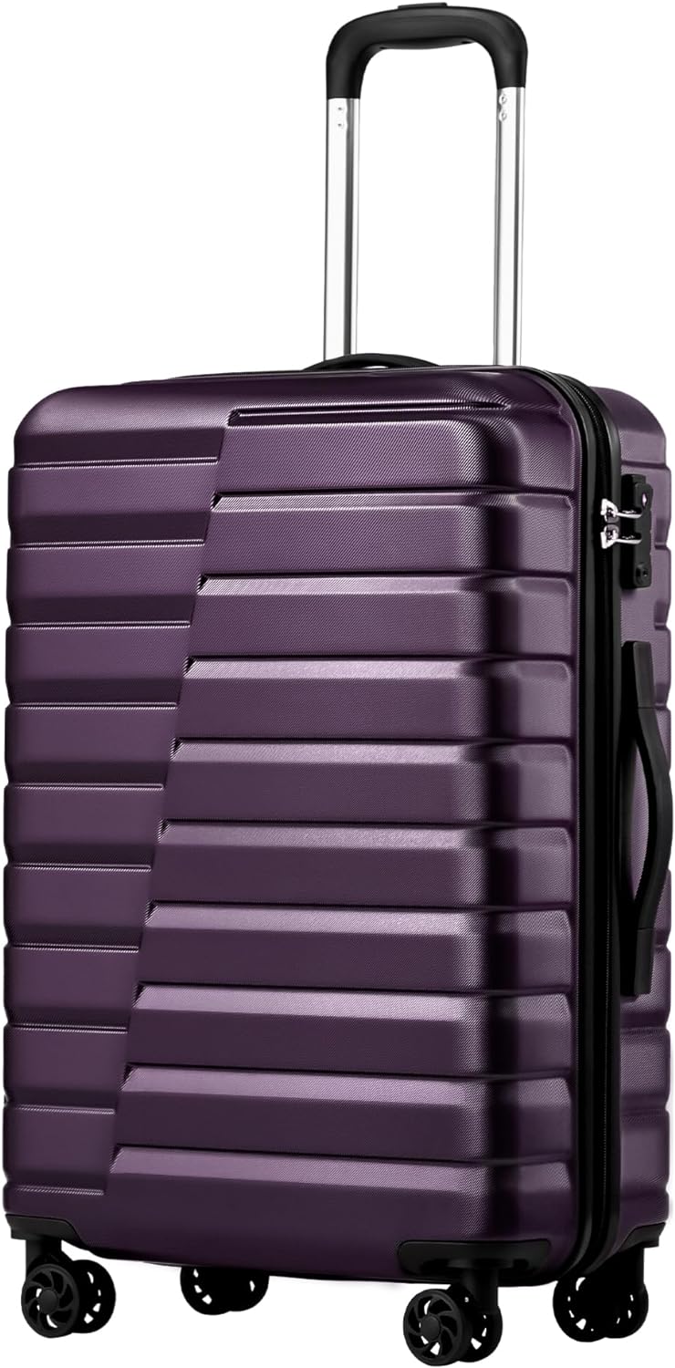 Coolife Luggage Suitcase Carry on Hardside PC ABS Spinner TSA Lock Telescopic Handle