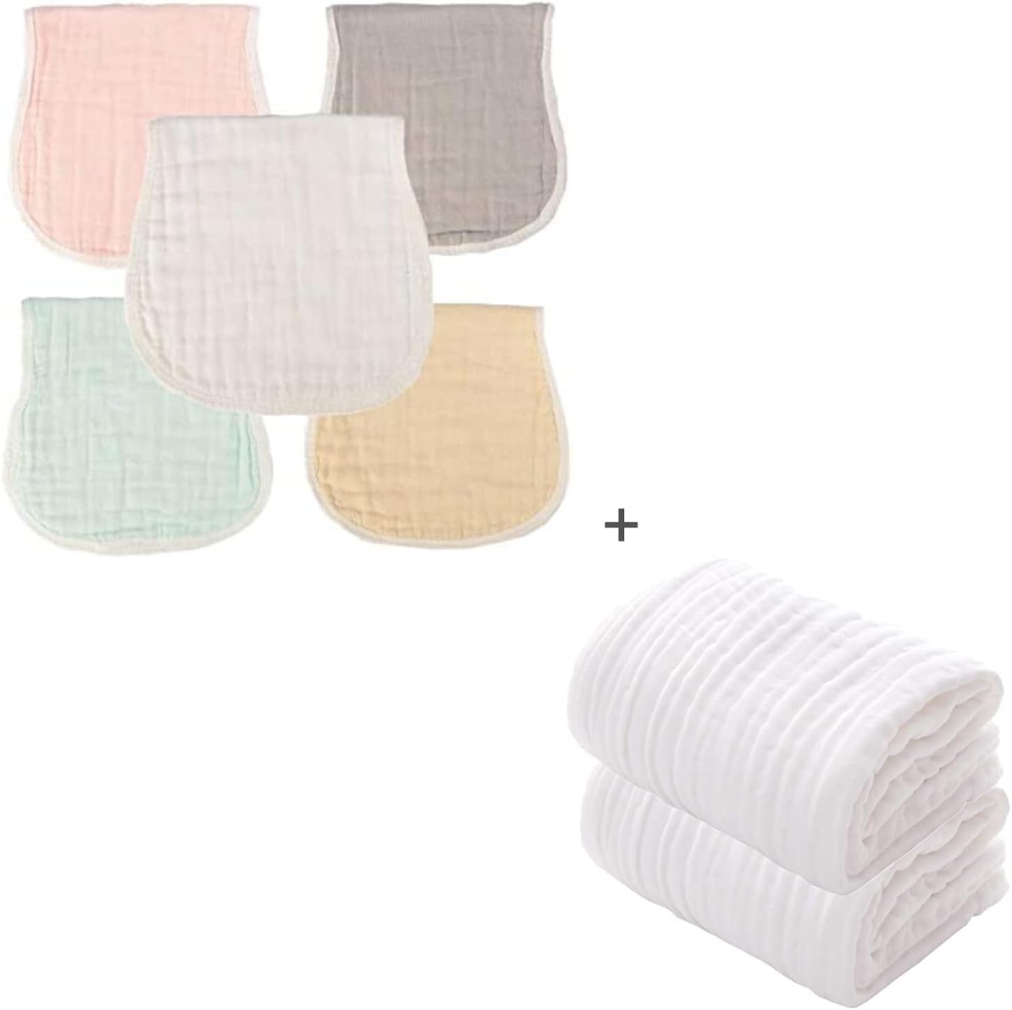 MUKIN Baby Burp Cloths and Bath Towels