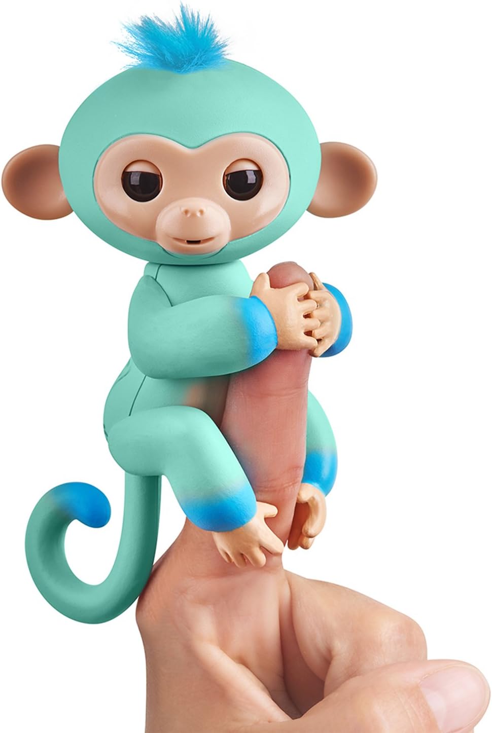 Fingerlings 2Tone Monkey - Eddie (Seafoam Green with Blue Accents) - Interactive Baby Pet