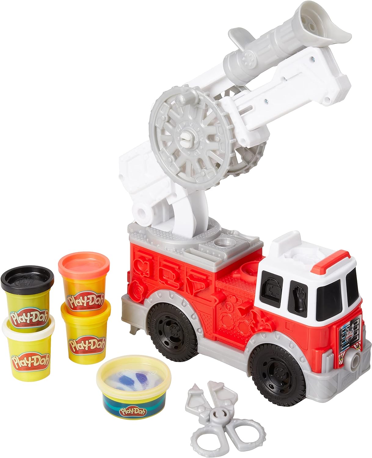 Play-Doh Wheels Fire Truck Toy Vehicle Set, 5 Cans, Preschool Toys for 3 Year Old Boys & Girls & Up, Imagination Toys