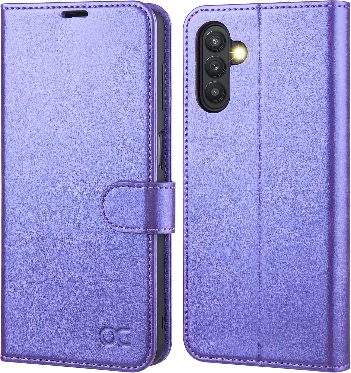 OCASE Compatible with Galaxy A13 5G Wallet Case, PU Leather Flip Folio Case with Card Holders RFID Blocking Kickstand [Shockproof TPU Inner Shell] Phone Cover 6.5 Inch - Purple