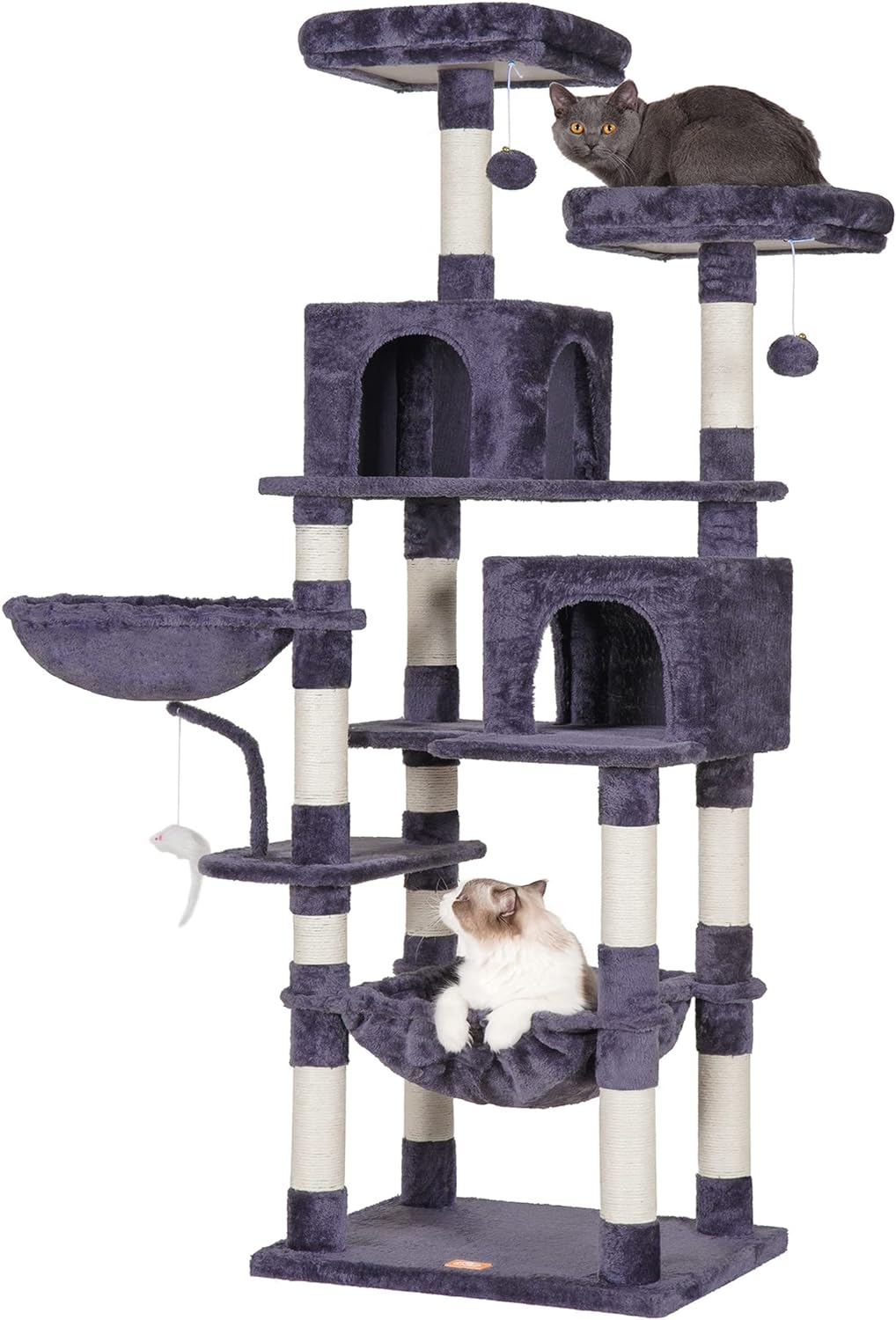 I purchased this when my cat had babies, 4 to be exact. I must say, it has become an instant hit with my feline friends. This cat tower condo not only provides endless entertainment but also offers a super comfy haven for my beloved pet.First and foremost, the level of comfort provided by this cat tree is exceptional. The plush, soft materials used in its construction create a cozy and inviting space for my cat to relax and unwind. The various platforms and perches are generously padded, allowin