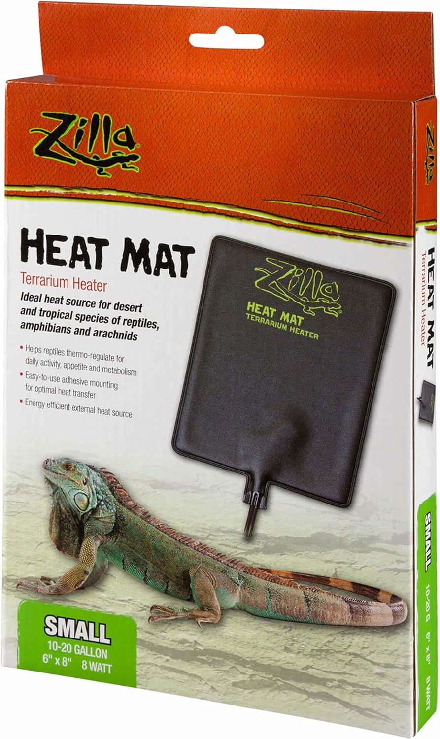 Zilla Terrarium Heat Mats Black Small, 10-20 Gallon, 8 Watt