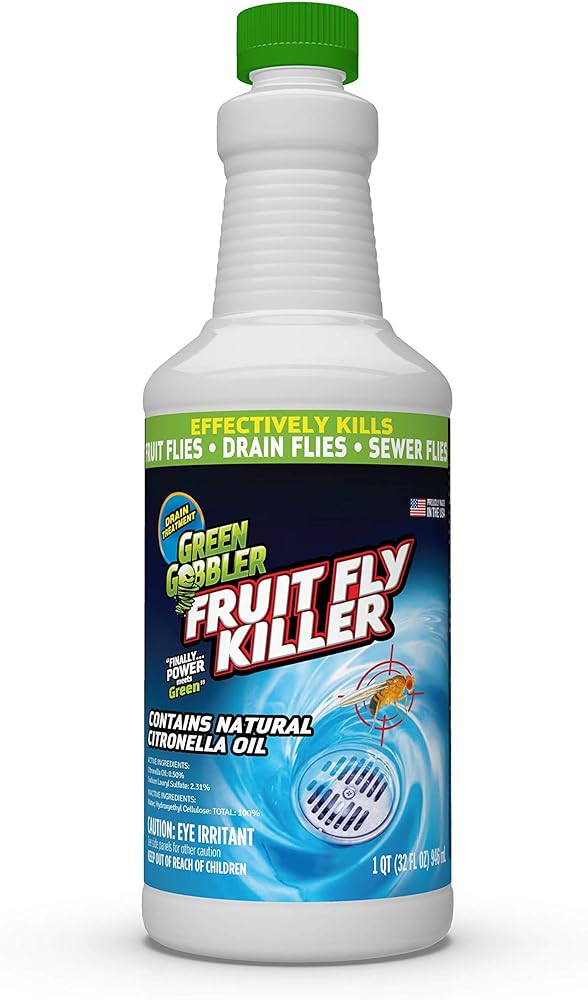 This stuff has gotten rid of our fruit flies! However there are a few tips that you have to follow. You have to pour it down every drain in the house - I usually do it at night so it stays down there all night. Also it helps to cover the drain ( preferably with a stopper) so the fruit flies cant come back up while the treatment is going on. Also make sure to put all fruit in the fridge and dont leave anything on the counter. And empty all the trash cans and put them outside.You can repeat the treatment a few days in a row if needed.I definitely recommend getting the larger size of the liquid as its a better value.