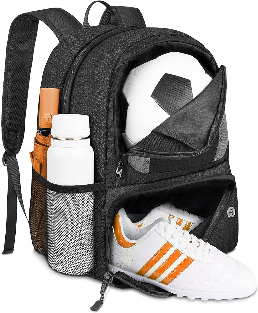 The Bag is perfect for sports. Pockets for your ball, shoes/cleats, water bottle side pockets and area for clothes or to keep away from the ball and shoes. It is light weight and so far so good.