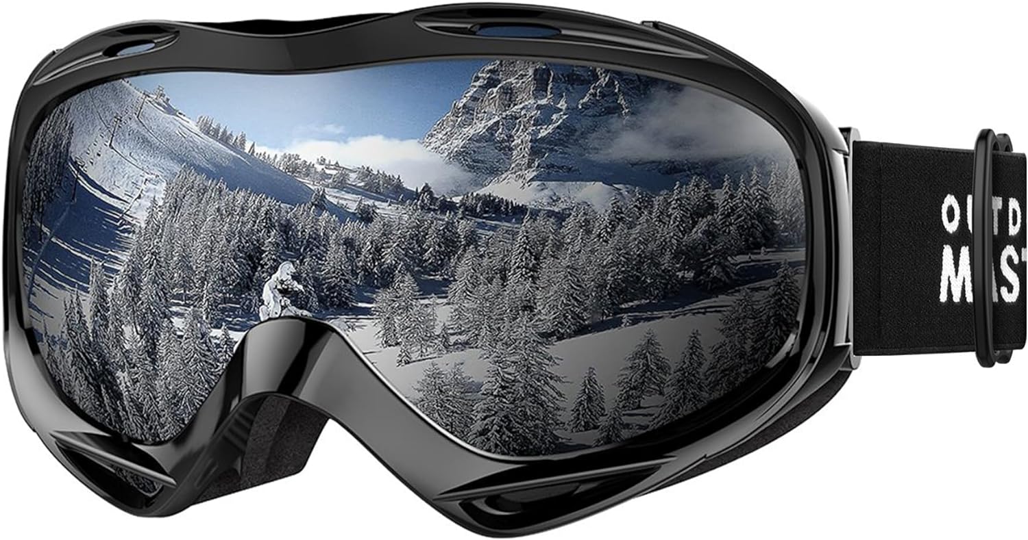 OutdoorMaster OTG Ski Goggles - Over Glasses Ski%2fSnowboard Goggles for Men, Women %26 Youth - 100%25 UV Protection