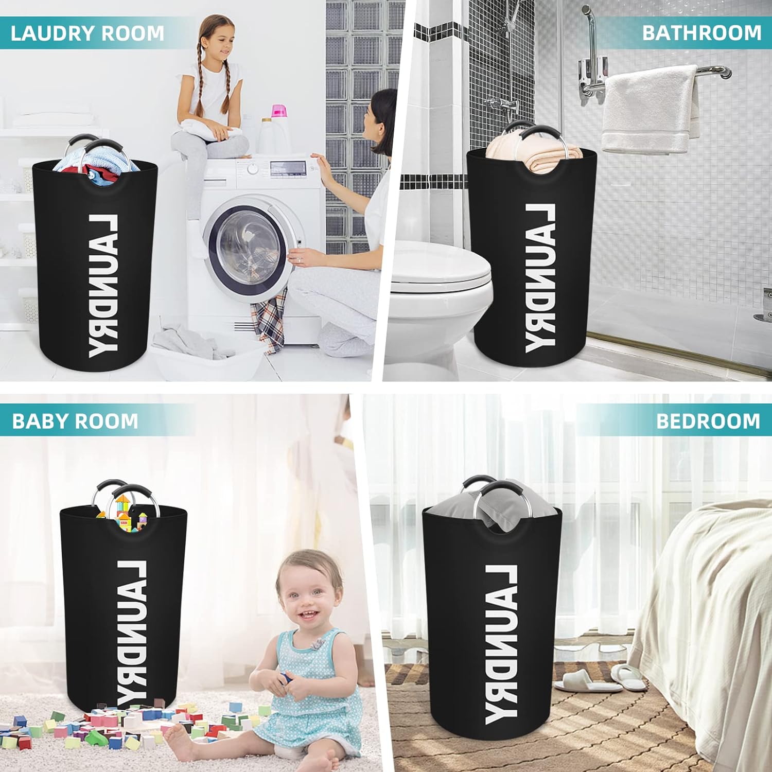 Love the laundry hamper. It takes up very little room and the handles are a big plus which means it' easy to transport to the laundry room. It works much better than a standard basket. Recommend product.