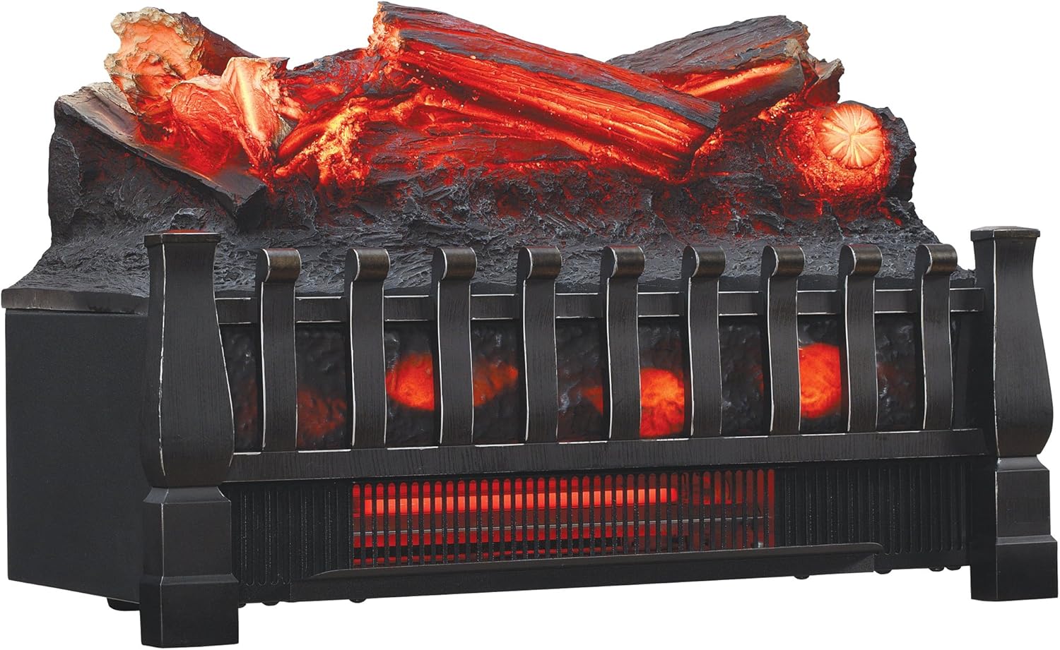 duraflame Electric Log Set 1,000 Sq Ft Heater, Faux Logs Insert with Infrared Flames for Existing Fireplaces, Remote Control Included