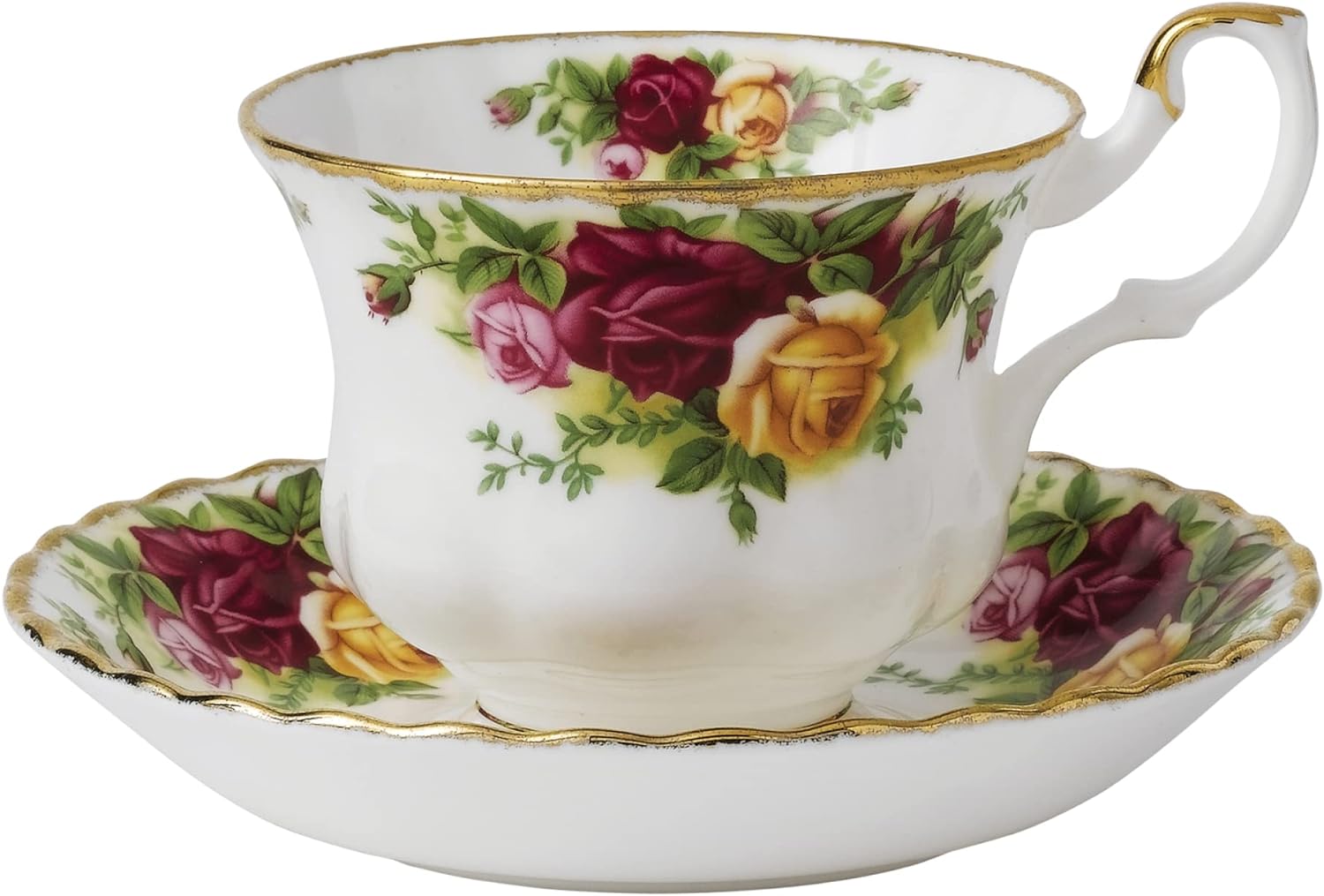 Royal Albert Old Country Roses Teacup & Saucer Set, 6.5 oz, Multi