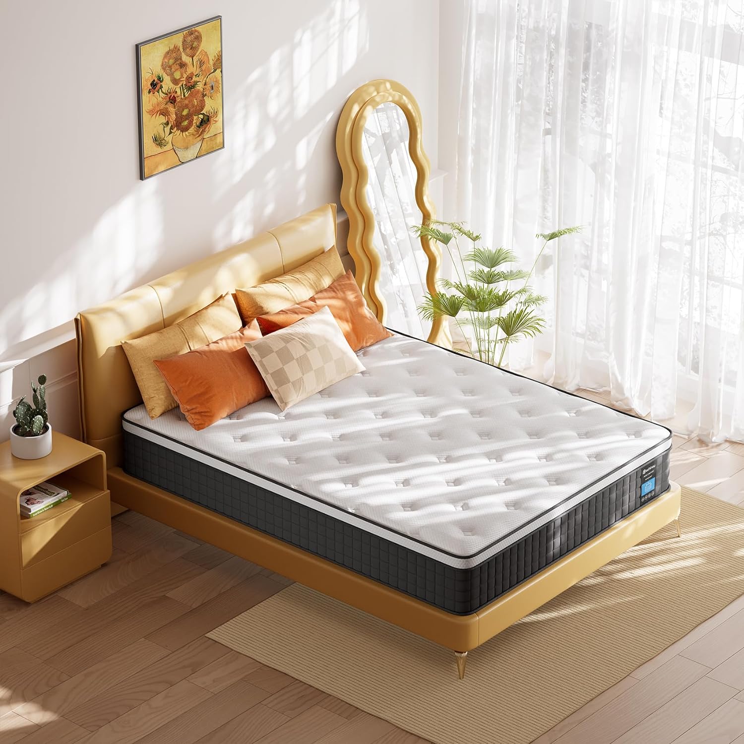 Queen Mattress, 8 Inch Queen Mattress in a Box with Gel Memory Foam, Pressure-Relieving and Supportive, Hybrid Mattress with Motion Isolation & Silent Sleep