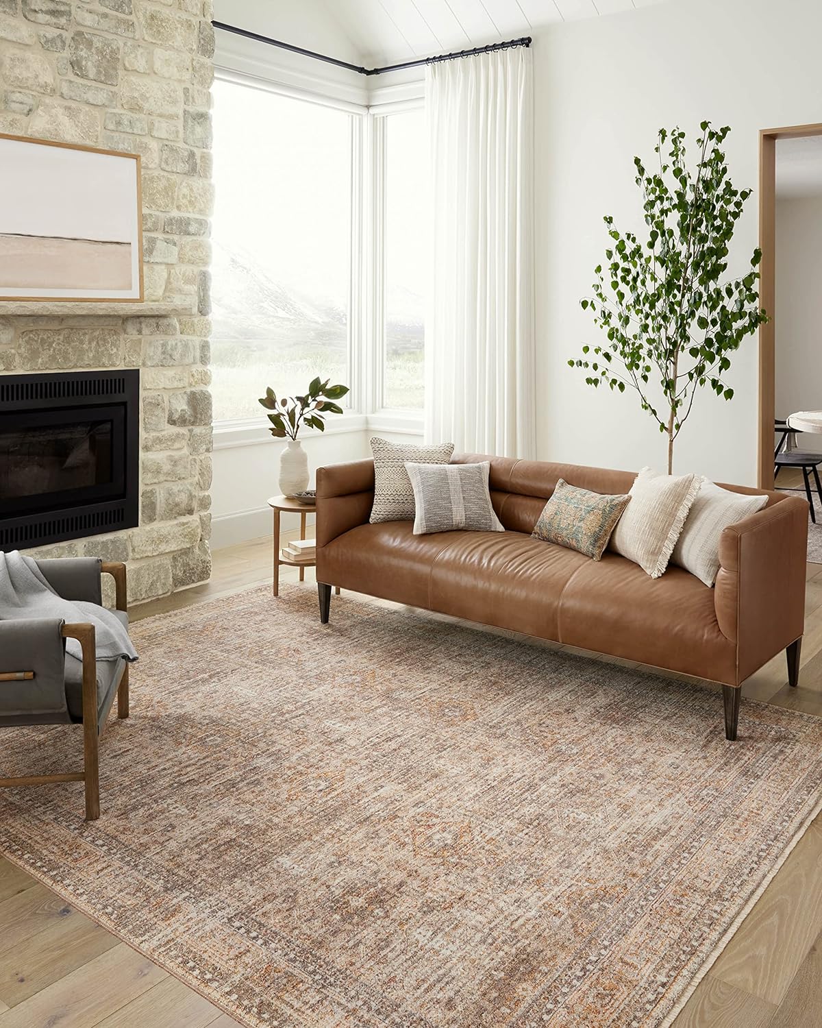 Loloi Angela Rose x Blake Oatmeal/Spice 7'-10 x 10'-2 Area Rug