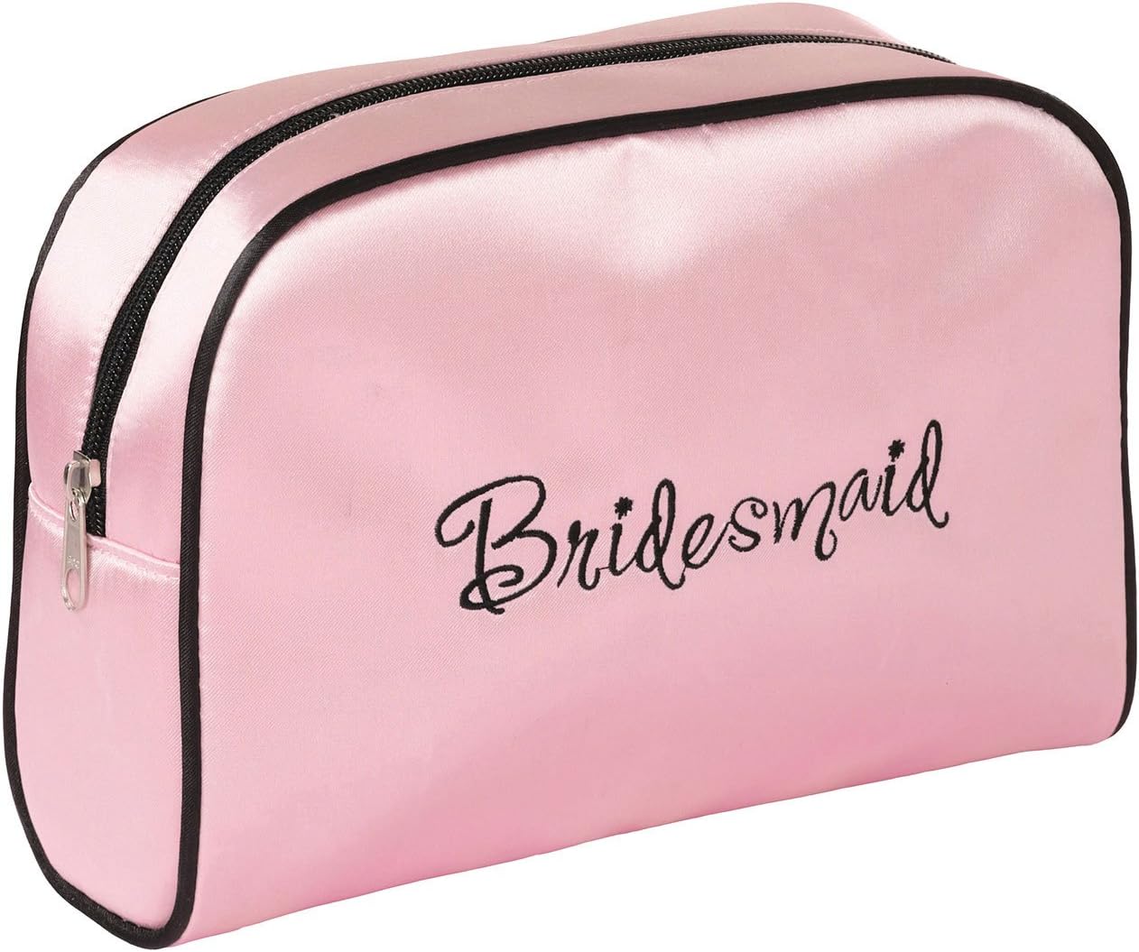 Lillian Rose, Available Black Trim Only (TR671 BM) Pink Bridesmaid Travel Accessory Makeup Bag Gift