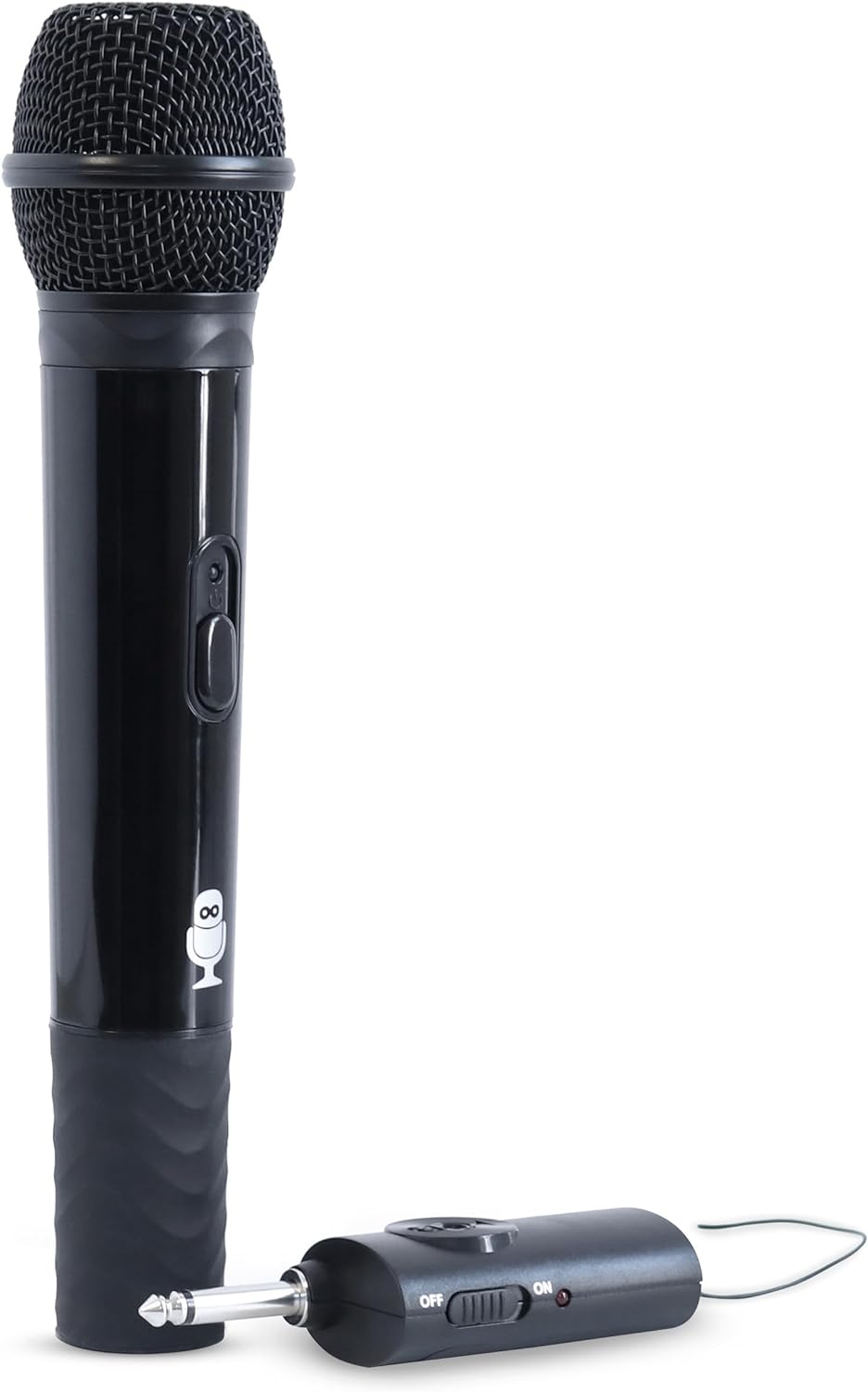 Singing Machine Portable Wireless Microphone (Black) - Premium Unidirectional Wireless Mic for Singing, Speeches & Events - Cordless Mic Compatible with Karaoke Machines, Computers, PA Systems & More