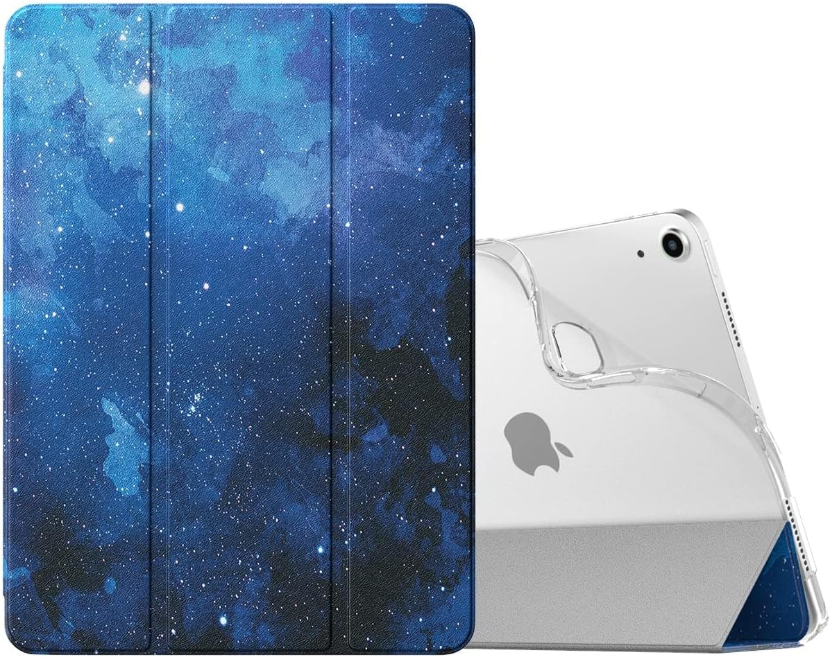 MoKo for iPad Air 6th Generation 11-inch Case (M2) 2024, iPad Air 5th/4th Gen Case 10.9 2022/2020, Translucent Frosted Soft TPU Back Cover for iPad Air 6/5/4 Gen, Slim iPad Air Case, Blue Starry Sky