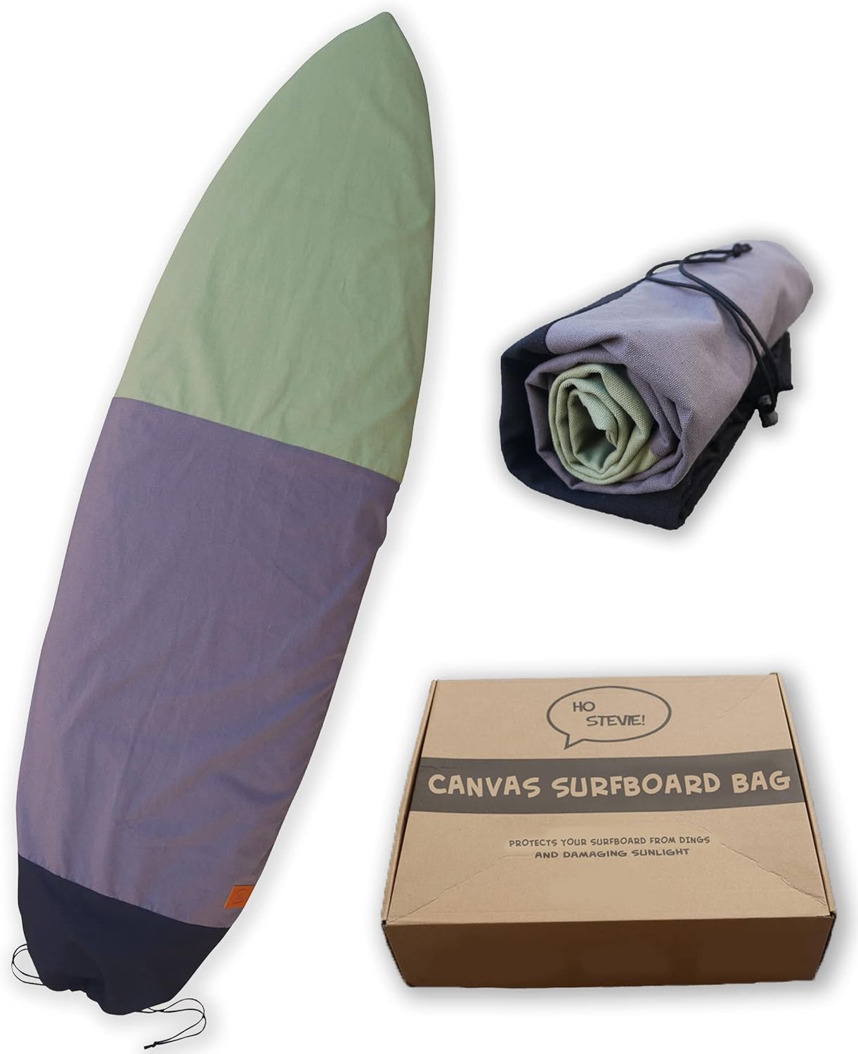 Ho Stevie! Canvas Surfboard Bag Cover - No Melted Wax on Car - Sun/Ding Protection