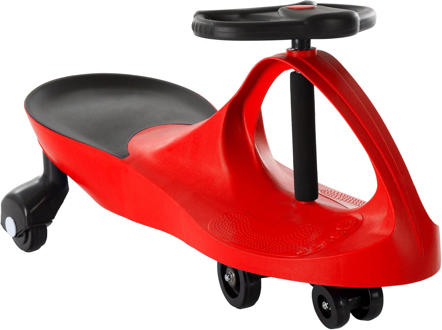 Wiggle Car Ride On Toy  No Batteries, Gears or Pedals  Twist, Swivel, Go  Outdoor Ride Ons for Kids 3 Years and Up by Lil Rider, Red and Black.