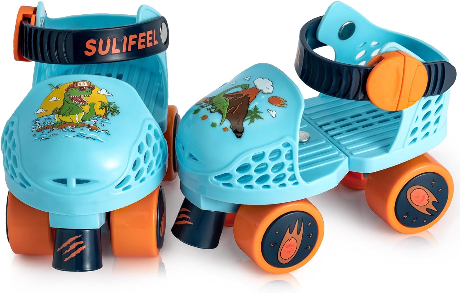 SULIFEEL Kids Adjustable Quad Roller Skates,Toddler Beginner Roller Skates for Girls and Boys Age 2-5 Years Old