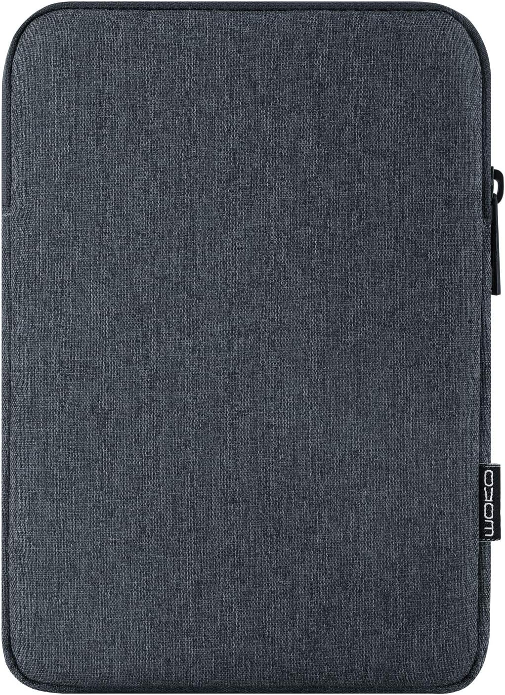 MoKo 12.9 Inch Tablet Sleeve Fits 13 Inch New iPad Pro M4 & Air M2 2024, iPad Pro 12.9 M2&M1, Galaxy Tab S8+/S9+ 12.4, Polyester Bag Fit with Apple Pencil or Smart Keyboard, Space Gray