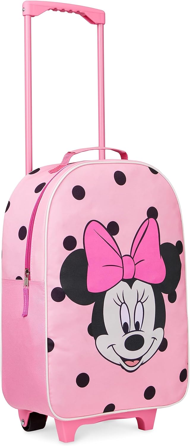 Disney Stitch Foldable Suitcase for Girls - Minnie Mouse Wheeled Cabin Bag with Handle for Travel