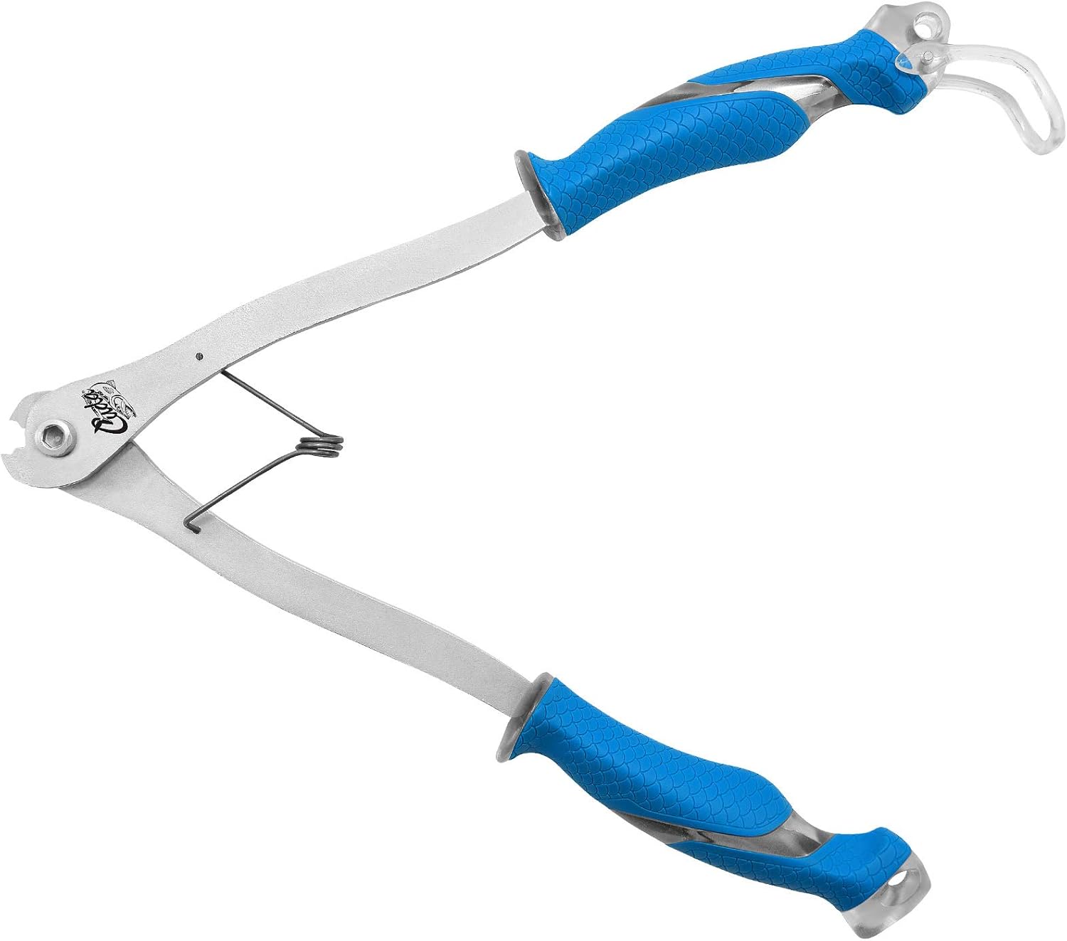 Cuda 10.5-Inch Fish Hook Steel Wire Cutter with Locking Spring-Action Handles, Blue, (18178)