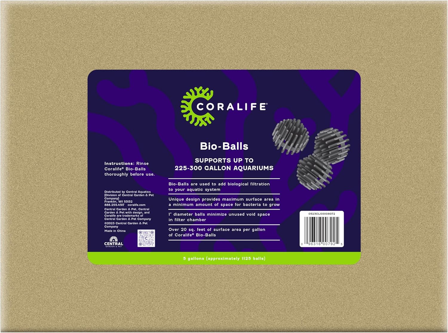 Coralife BioCube Aquarium Fish Tank 1 Bio-Balls for Sump Filtration