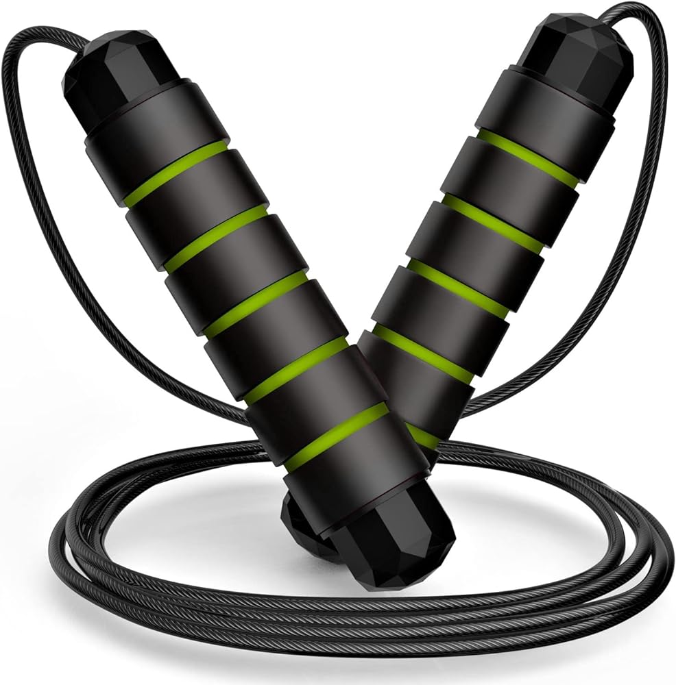 I recently purchased the Jump Rope from Amazon, and I must say, it has exceeded all my expectations. This jump rope deserves nothing less than a perfect 5-star rating!First and foremost, the build quality is top-notch. The Jump Rope is constructed with durable materials that can withstand even the most intense workouts. The handles have a premium feel to them, providing a comfortable grip that doesn't slip during use. The rope itself is made of high-quality steel, ensuring longevity and resistance to wear and tear.What sets this jump rope apart from others is its exceptional performance. The ball-bearing system is incredibly smooth, allowing for seamless rotations and preventing tangles. I appreciate how effortlessly it glides through the air, enabling me to maintain a consistent rhythm while jumping. The adjustable length feature is fantastic too, accommodating users of all heights.The Jump Rope is suitable for individuals at various fitness levels. Whether you're a beginner or an advanced athlete, this jump rope can cater to your needs. It's perfect for cardiovascular workouts, enhancing coordination, and improving agility. Plus, it provides a great way to burn calories and strengthen your core muscles.Another notable aspect of this jump rope is its portability. It's lightweight and compact, making it easy to carry in a gym bag or backpack. I frequently travel, and having the Jump Rope with me ensures that I never miss a workout. I can enjoy a rigorous jump rope session regardless of my location.Lastly, I have to mention the excellent customer service provided by the Jump Rope team. They promptly answered all my queries and went the extra mile to ensure my satisfaction. It's refreshing to see a company that genuinely cares about its customers.In conclusion, if you're looking for a top-of-the-line jump rope that delivers exceptional performance, durability, and portability, the Jump Rope is the perfect choice. It's a versatile fitness tool that will undoubtedly take your workouts to new heights. I highly recommend it to anyone seeking an effective and enjoyable jump rope experience.