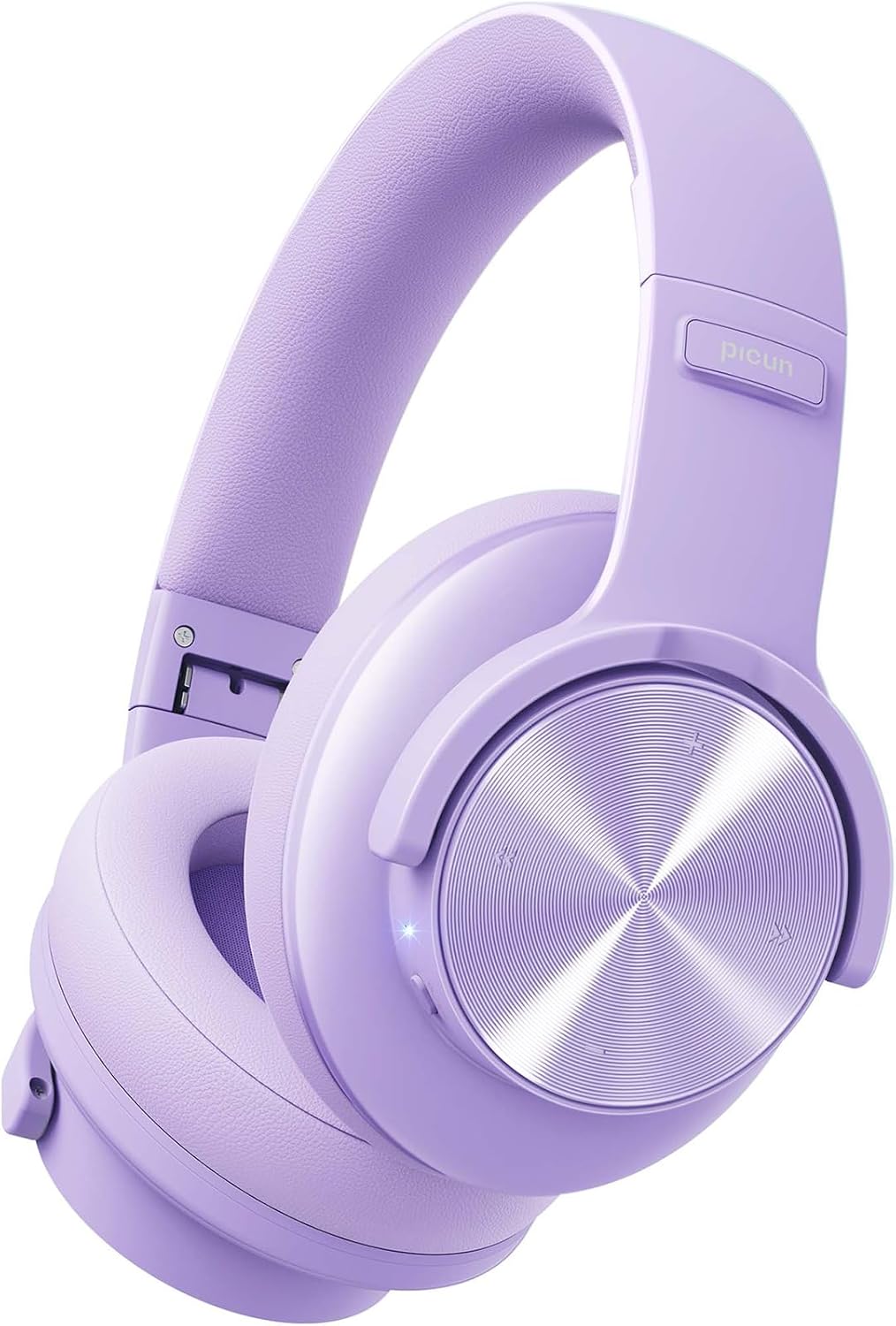 Picun B8 Headphones Wireless Bluetooth, 120H Bluetooth Headphones Over Ear with 3EQ Music Modes, Hands-Free Calls, Deep Bass Headphones for Travel Home Office Cellphone PC (Purple)