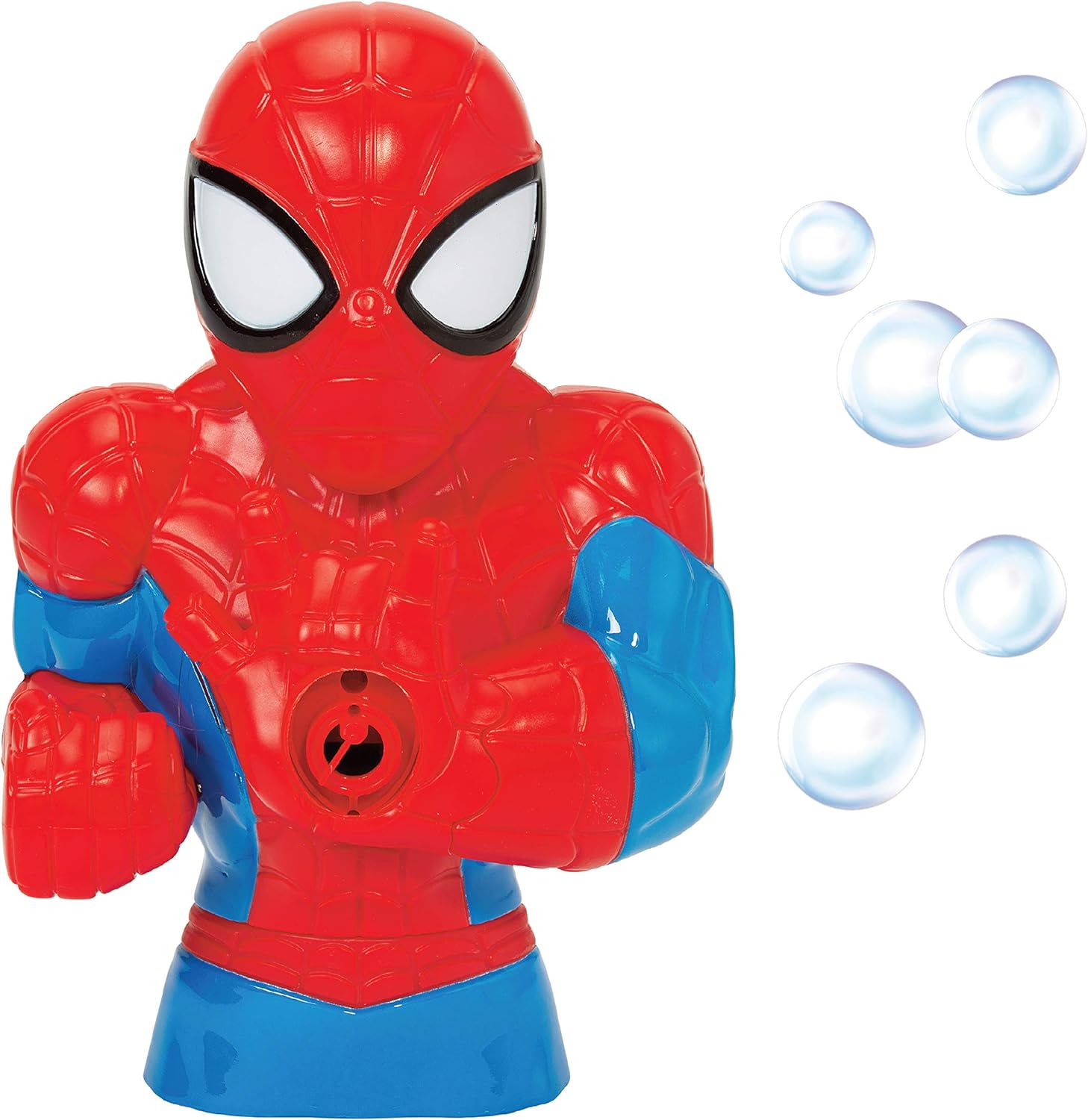 Little Kids Marvel Spider-Man Action Bubble Blower Machine, Includes Bubble Solution, Multi