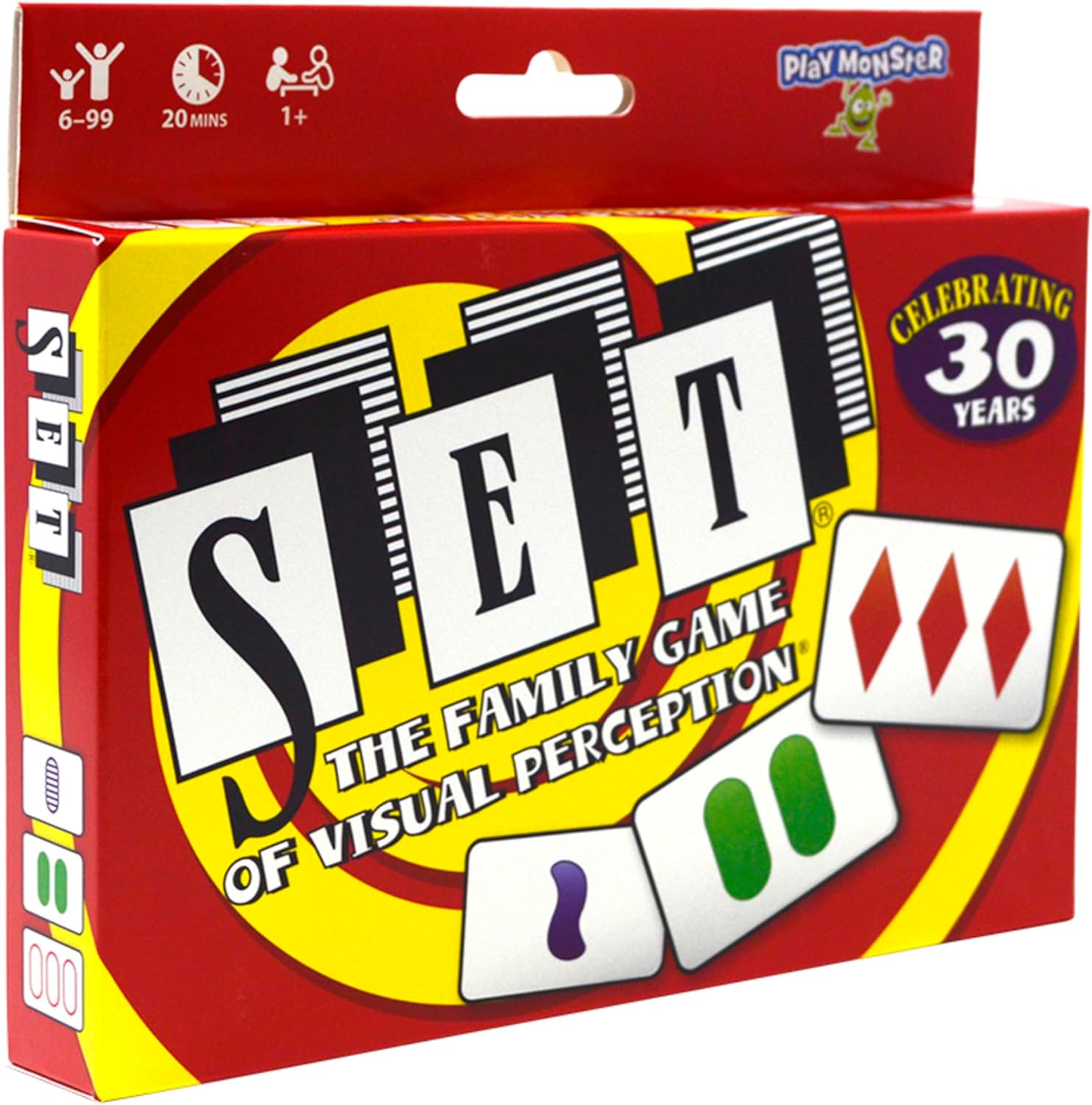 SET Enterprises SET - The Family Card Game of Visual Perception - Race to Find The Matches, For Ages 8+,81 Cards, Rules included