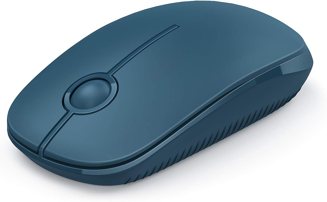 VssoPlor Wireless Mouse, 2.4G Slim Portable Computer Mice with Nano Receiver for Notebook, PC, Laptop, Computer (Sapphire Blue)