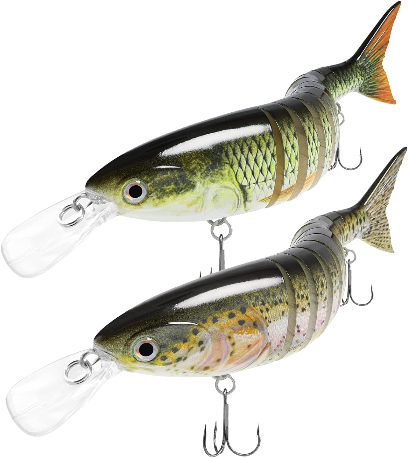 TRUSCEND Fishing Lures for Freshwater and Saltwater, Lifelike Swimbait for Bass Trout Crappie, Slow Sinking Bass Fishing Lure, Amazing Fishing Gifts for Men, Must-Have for Family Fishing Gear