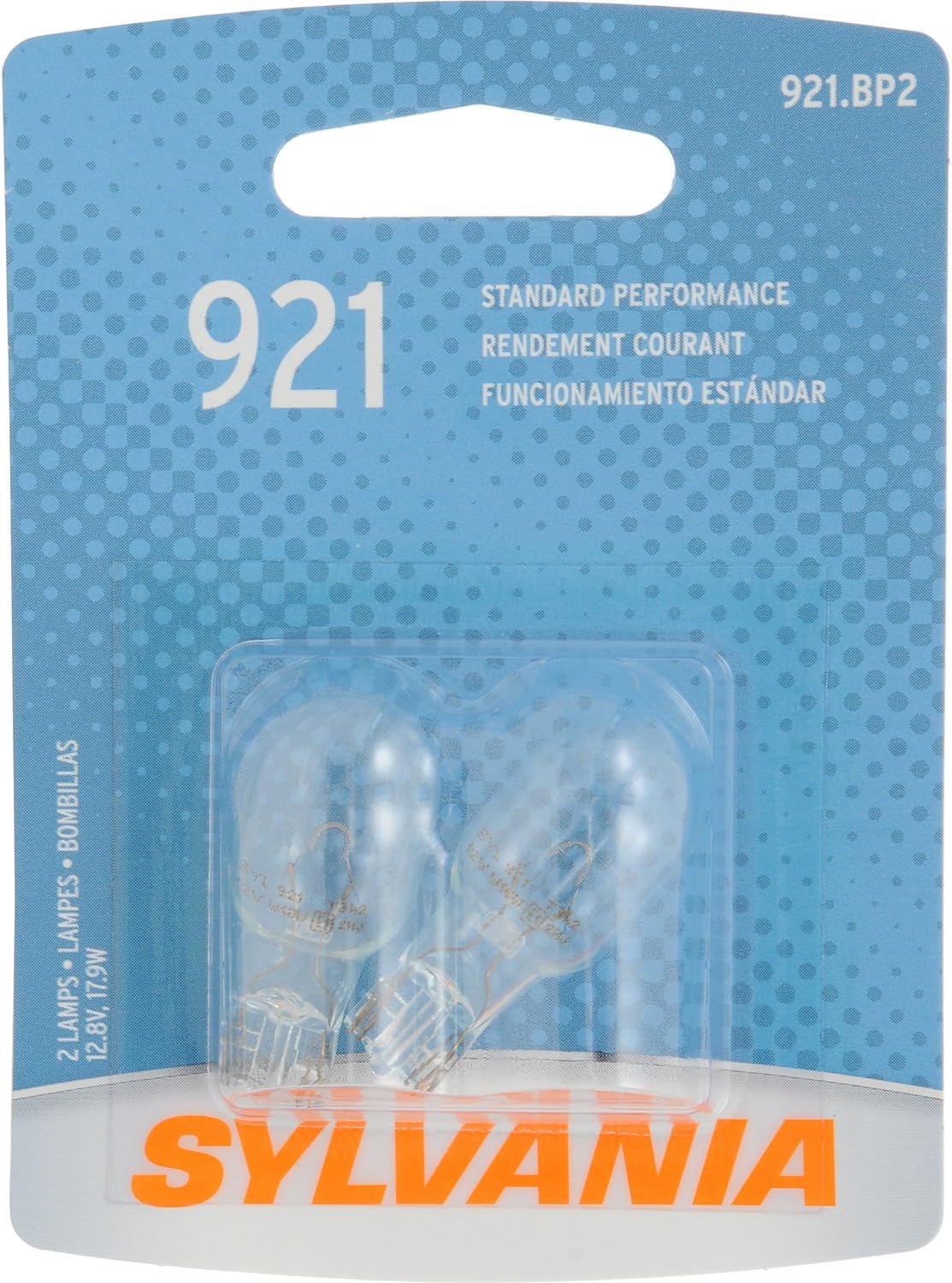 SYLVANIA 921 Basic Miniature Bulb, (Contains 2 Bulbs) (921.BP2)