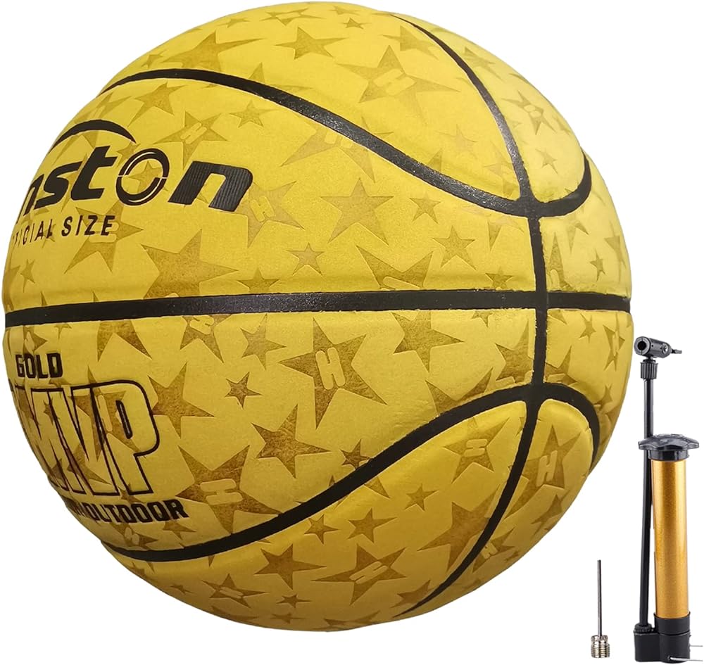 Senston 29.5/27.5 Leather Basketball Official Size 7/5 Outdoor Indoor Premiun PU Basketballs for Kids Mens with Pump