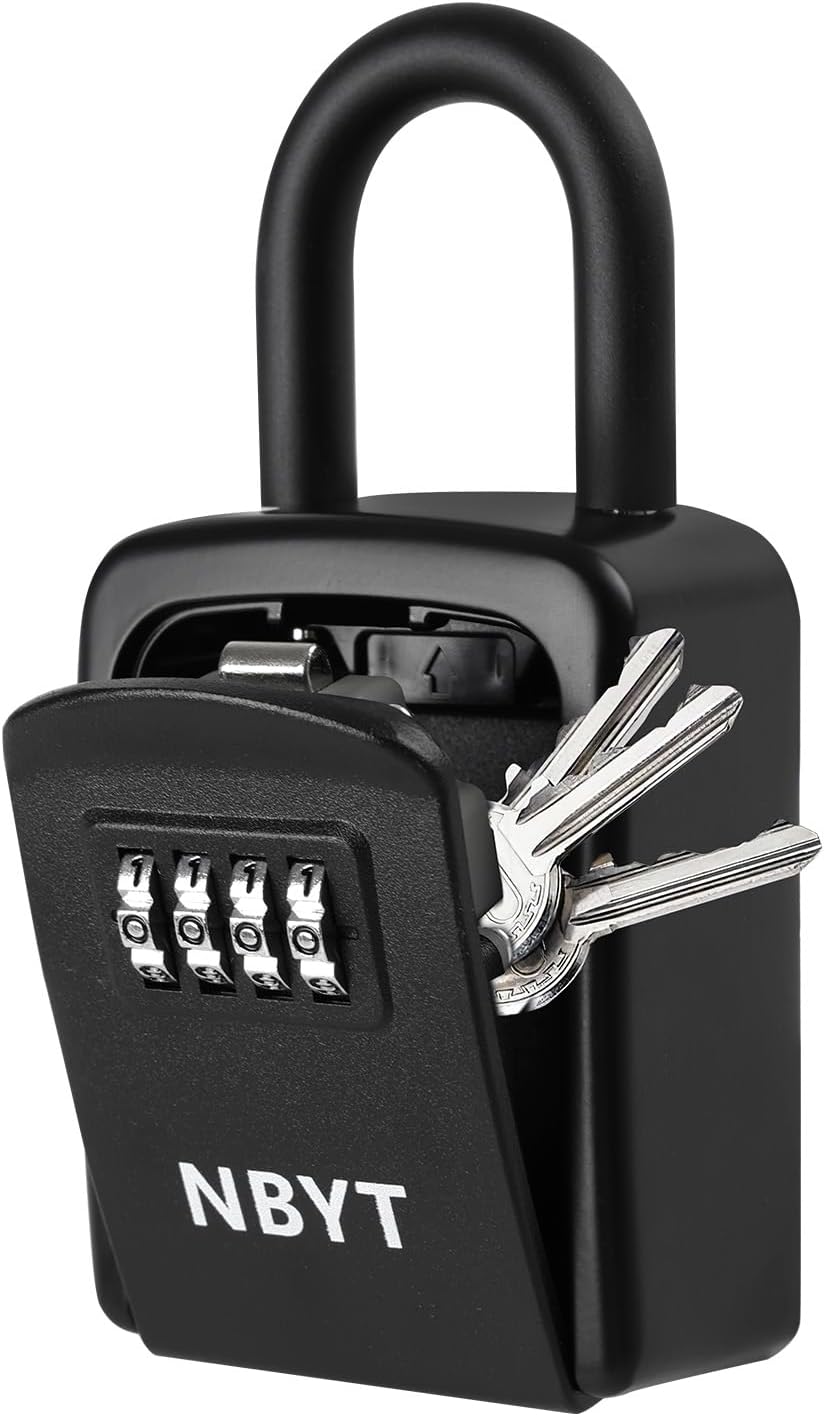 Portable Combination Lock keybox, for House Keys Key Hiders to Hide a Key Outside,Waterproof Key Safe Storage Lock Box(Small Size with Shackle)