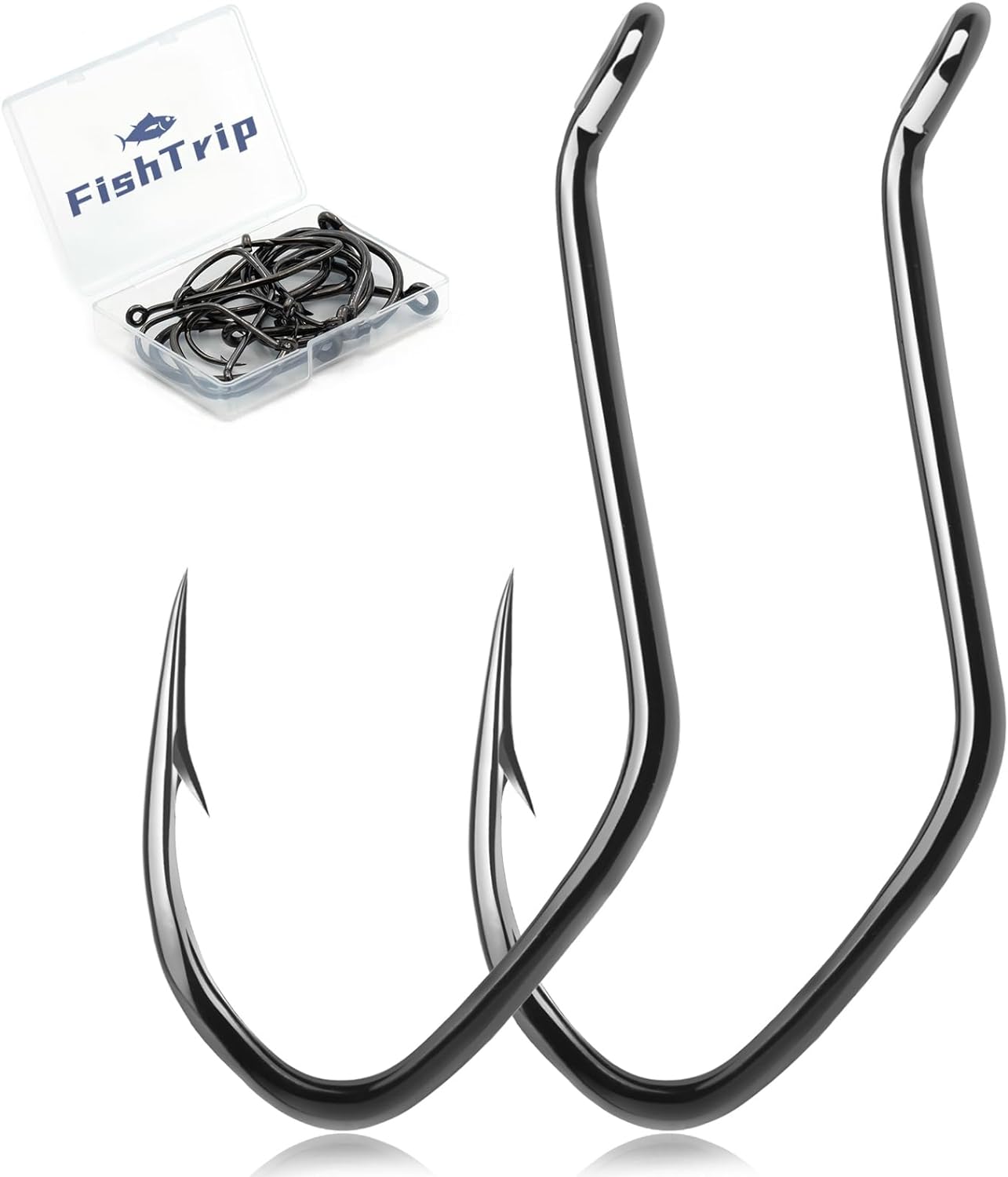 Catfish Hooks Big River Hooks, 25pcs Live Cut Bait Fishing Hook for Catfishing Flathead Saltwater Freshwater (1/0 2/0 3/0 4/0 6/0 8/0 10/0)